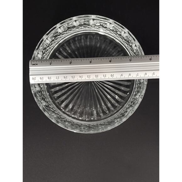 VTG INDIANA GLASS Princess Clear Patterned Candy Dish Bowl w/ Lid Trinket Bowl - Picture 6 of 6